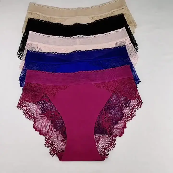 Culotte Femme Taille Haute - Coton Bio, Dentelle, Transparente, Confortable - Taille XXL - 8