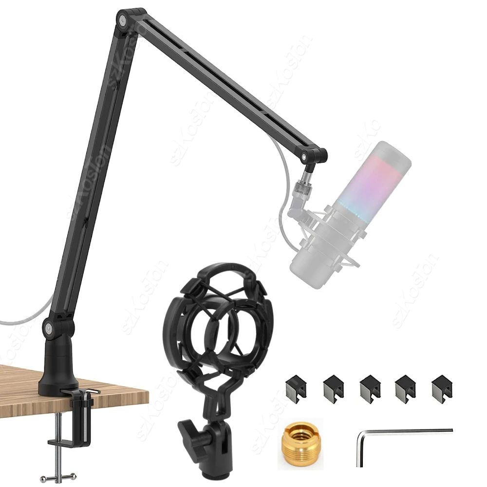 Adjustable Metal Microphone Stand for Gaming Streaming USB Condenser Mic  Suspension Scissor Boom Arm for A8 A6V K688 K669 K658 - AliExpress