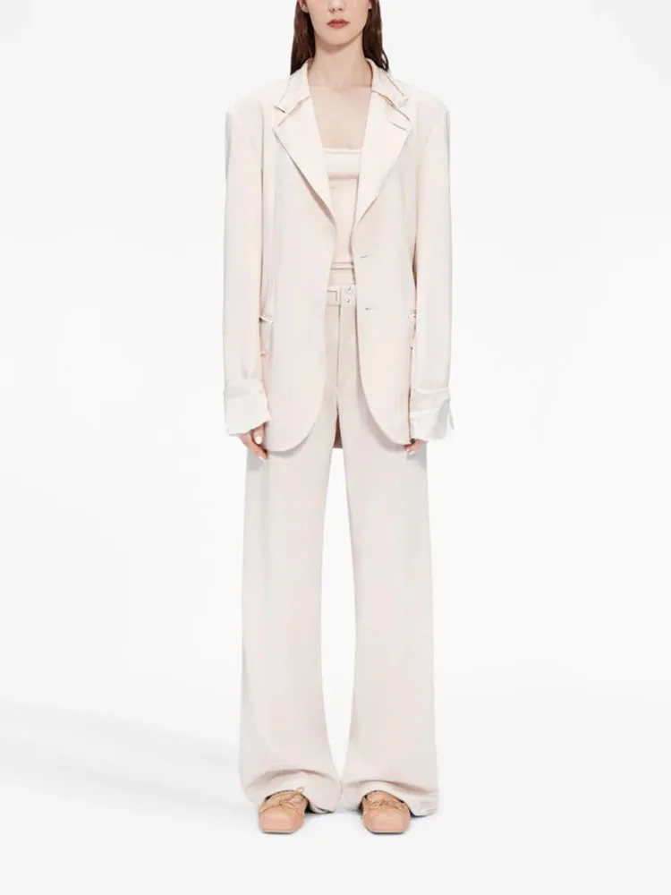 

y2k spring and summer digging cut splicing thin viscose blazer for women2023 fashionable hundred loose Cocktail of dresses