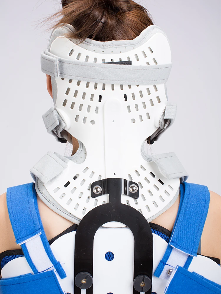 Orthosis Cervical Thoracic Halo Brace, ANGGREK Adjuatable Cervical Thoracic Orthosis Head Neck Chest Fixed Brace Cervical Thorac 3