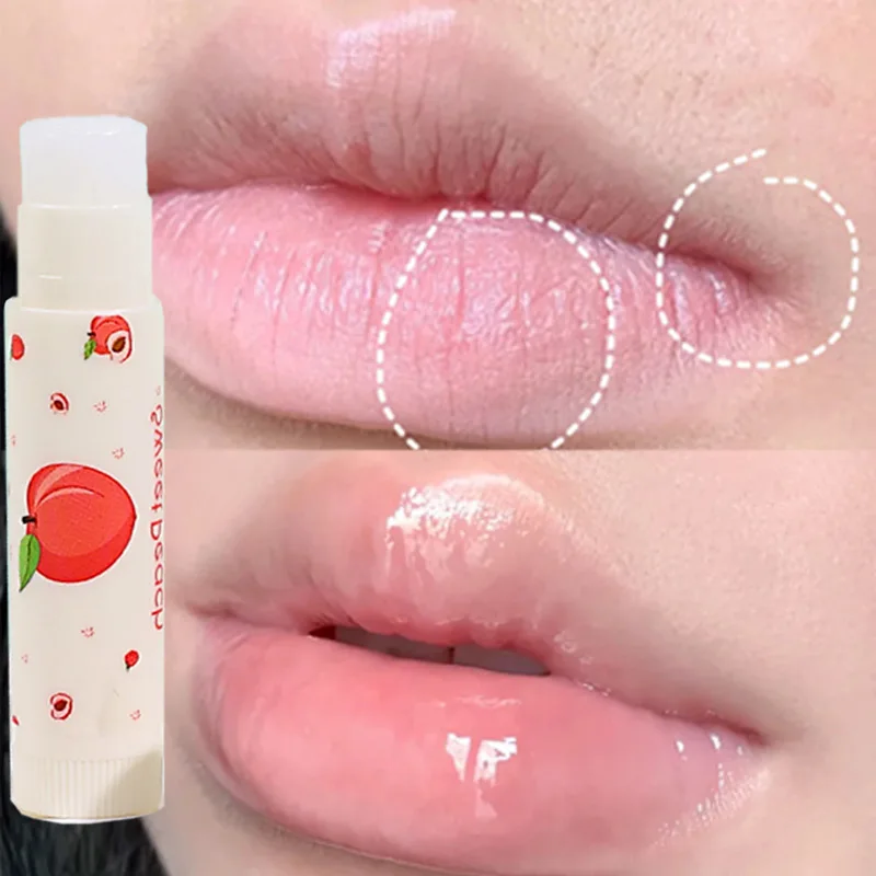 Peach Moisturizing Lip Balm Nourishing Anti Cracking Reduce Lip Lines Lasting Natural Non sticky