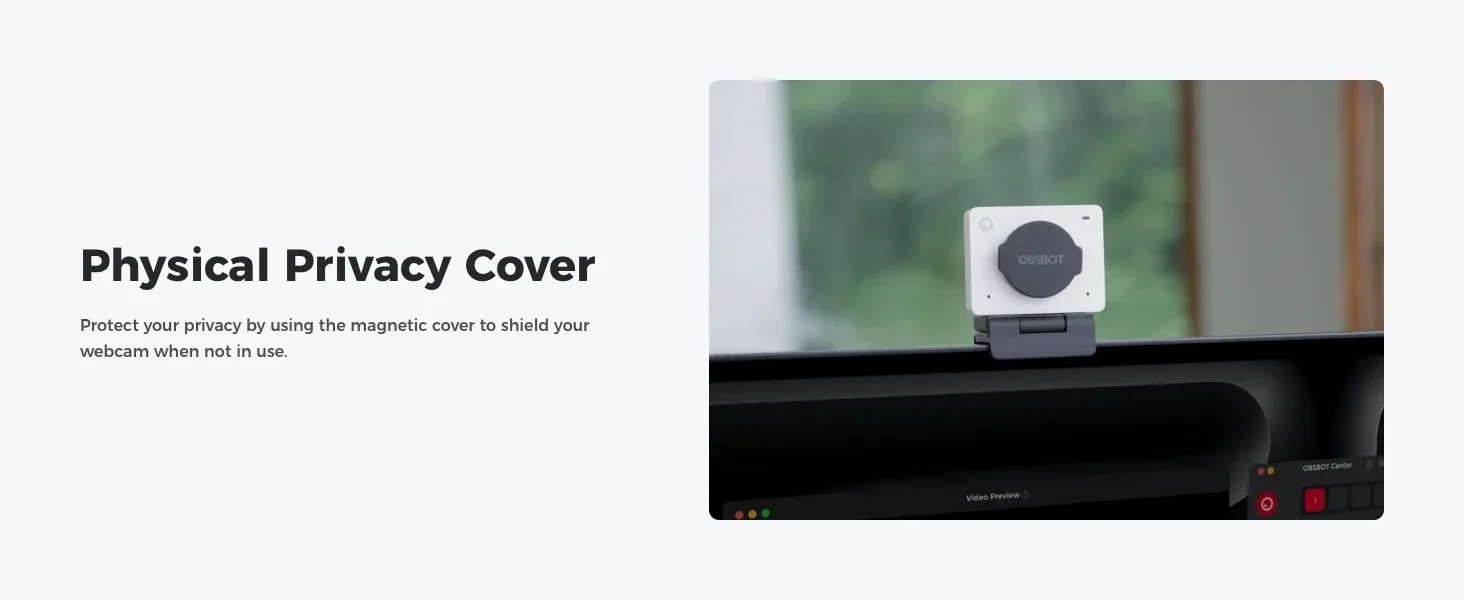 OBSBOT Meet 2 Webcam 4K AI Framing & Auto Tracking, 1/2" Sensor, 60FPS, Auto Foc