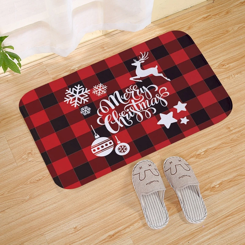 Merry Christmas Decorations for Home Elk Doormat Navidad Ornament New Year Gifts Xmas Party Decor Natal Noel Rug Mat christmas decorations