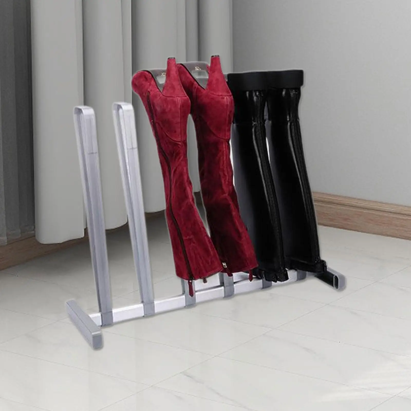 Boots Rack Adjustable Footwear Organizer Accessories Easy to Install Shoes Organizer Freestanding Shoes Rack for Dorm Room