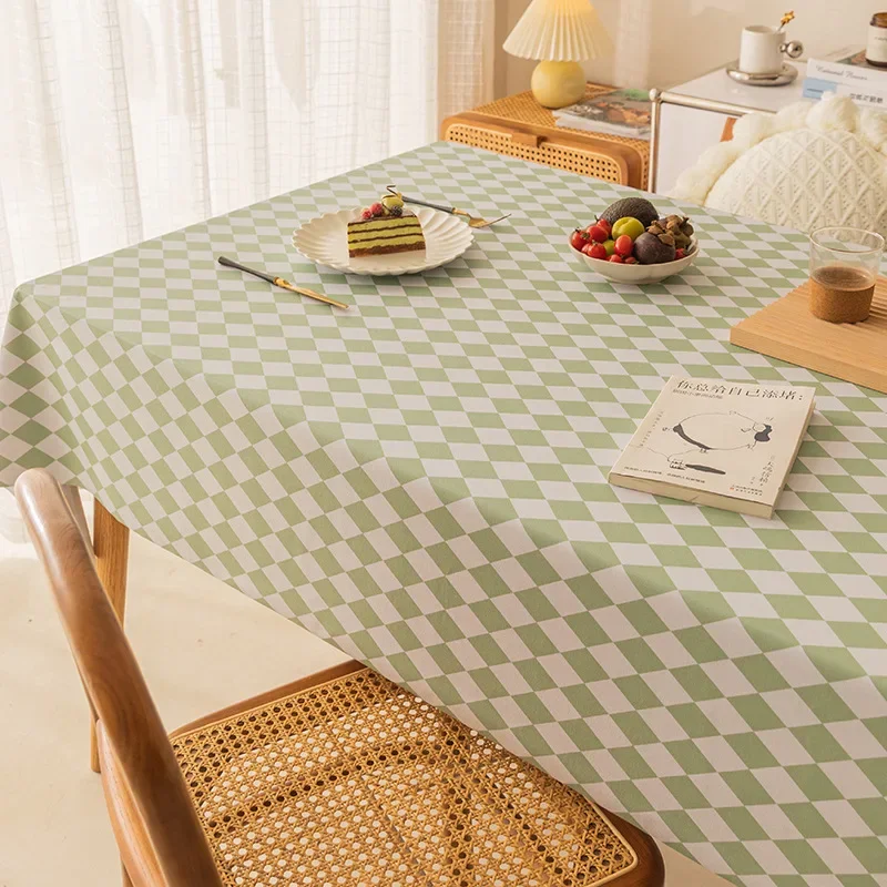 

HH351 table cloth long square light luxury diamond tablecloth waterproof waterproof coffee table