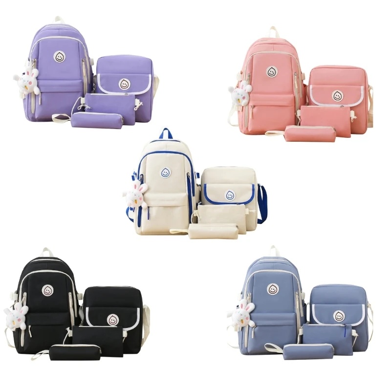 

Fashionable 4 in 1 Backpack Set for Girls Rucksack Carry Your Essential in