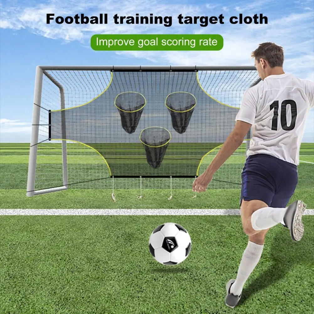 Soccer Goal Net with Scoring Zones Folding Outdoor Football Goal Target Training Aid Soccer Net for Backyard Football Training