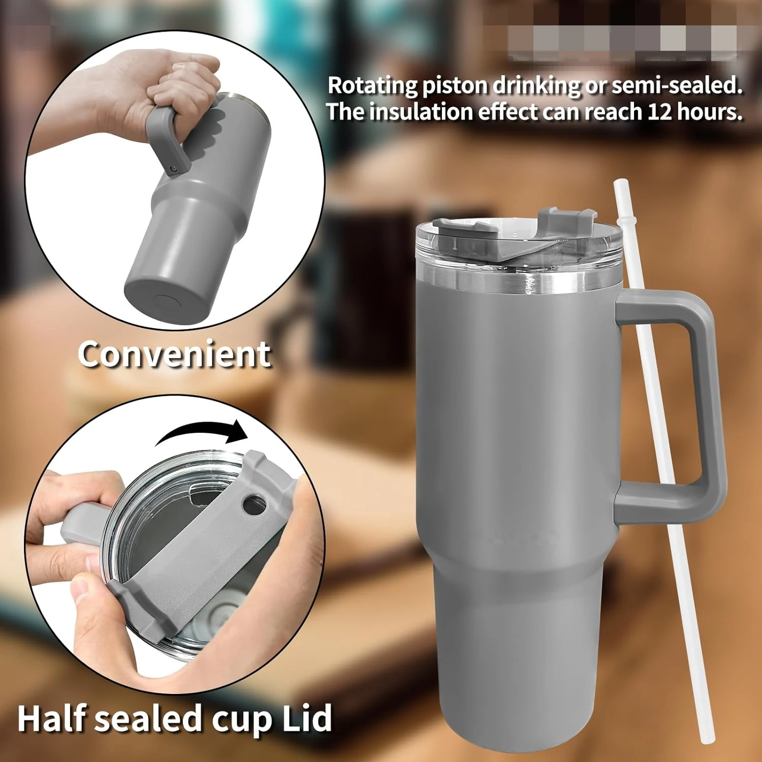 Lmetjma-كوب مفرغ من الفولاذ المقاوم للصدأ بغطاء وق...