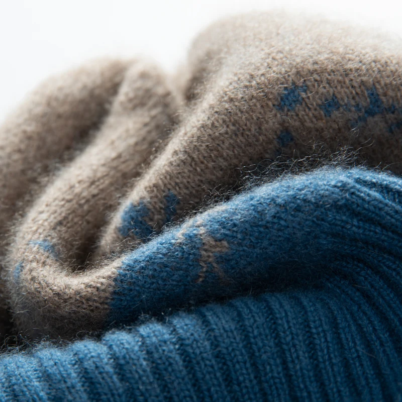 Merrilamb Winter reine Kaschmir mütze für Frauen Mode gestrickte Farbe Jacquard Schädel Mützen im Freien erwachsene Frau weiche warme Mütze – Detail 15
