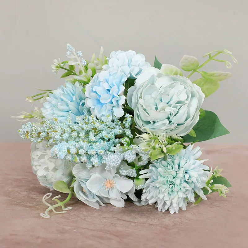 2 Mazzi Di Fiori Artificiali Di Seta – Bianco E Rosa, Finti Bucaneve Primaverili Per Decorazione Casa E Matrimonio - 2