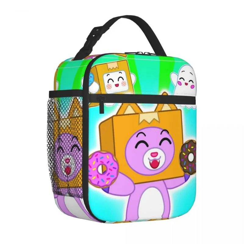 

Lankybox Foxy Insulated Lunch Bags Bag Lunch Container Cute Cartoon Donuts Large Tote Lunch Box Food Handbags School