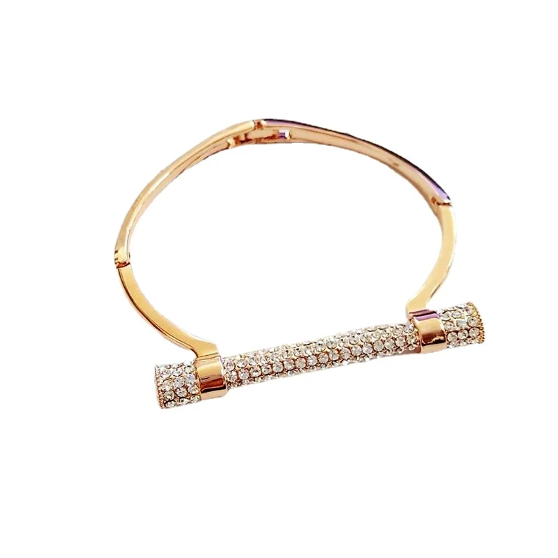 Full Crystal Cuff Bracelets Bangle For Women Rhinestones Arm Jewelry crystal bracelet