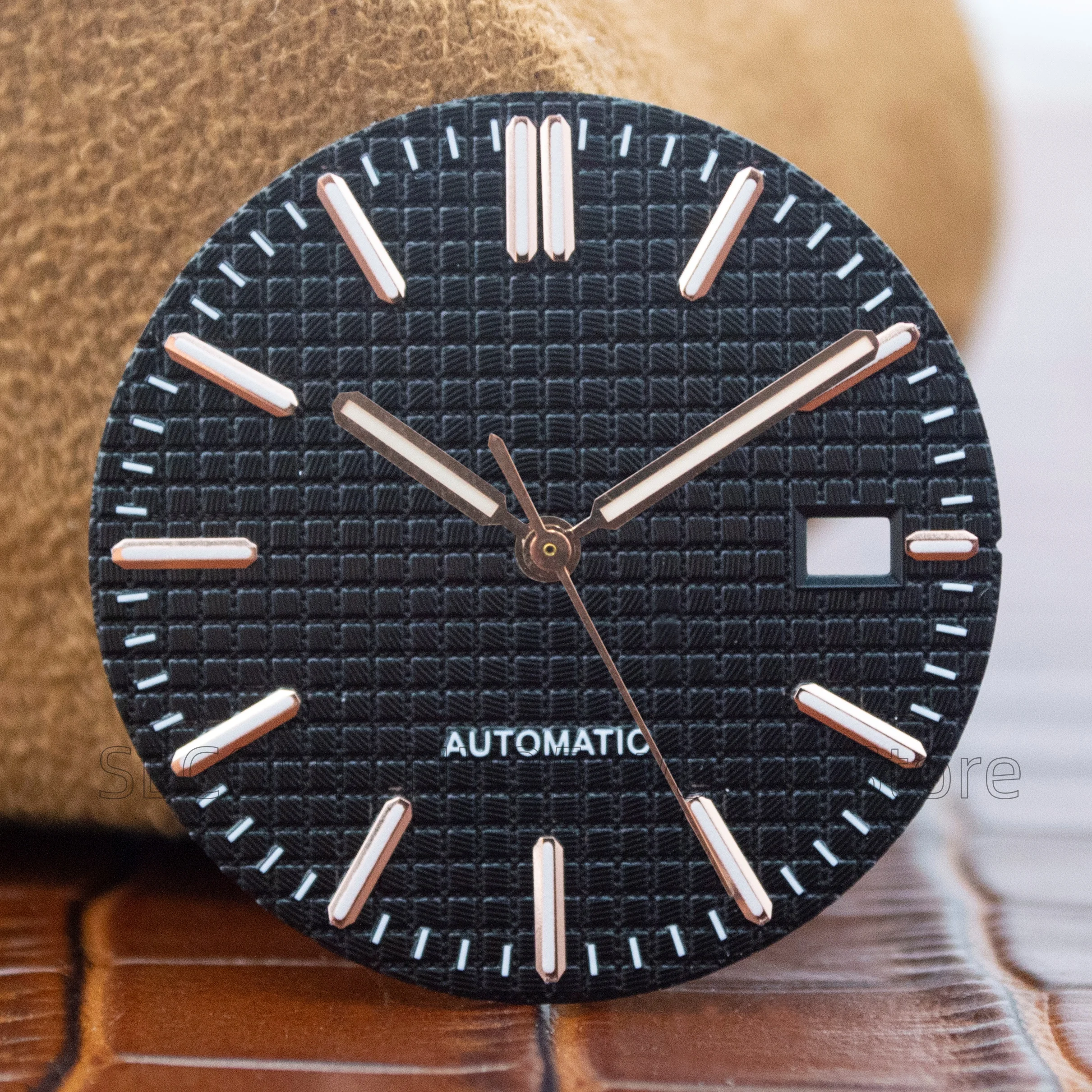 Rose Gold Black PVD Stainless Steel Watch Case with Sapphire Glass - 41mm Waterproof Design