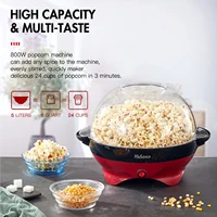 Popcorn Machine, 6-Quart Popcorn Popper maker, Nonstick Plate, Electric Stirring with Quick-Heat Technology, Cool Touch Handles 2