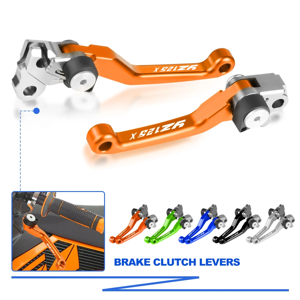 

Motorcycle CNC Aluminun YZ 125X logo Dirt Bike Pivot Brake Clutch Levers FOR YAMAHA YZ125X YZ125 X 2017 2018 moto Accessories