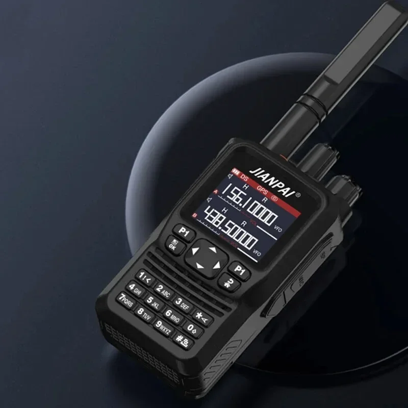 JP8800 Plus Ham Transceiver GPS Bluetooth Program Multiband Air Band Receiver USB Type-C Charge Two Way Radio Communication