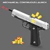 New.All Black M1911 Colt Toy Gunman Gun, Soft Bullet Shell, Catapult Blaster, Manual Air Gun Launcher, Boys Shooting Game 14+y 4