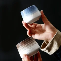 1pcs Retro Japanese Style Ceramic Coffee Cup Coarse Ceramic Water Cups Pottery Afternoon Tea Mug Teacup Breakfast Milk Cup