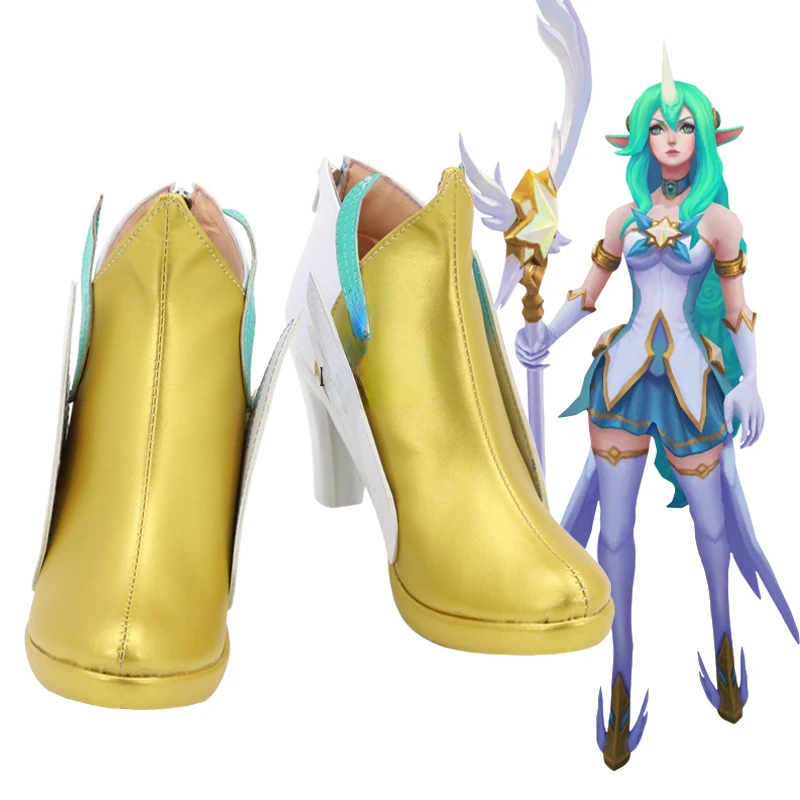 

LOL Star Guardian Soraka Cosplay Halloween Carnival Shoes Girls High Heels Custom-made