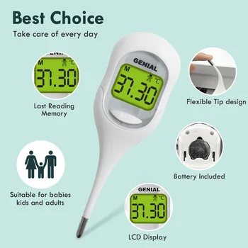 8 Sec Fast Reading Digital Oral Thermometer for Adult, Kid and Baby, Oral,Underarm Temperature Measurement for Fever 3