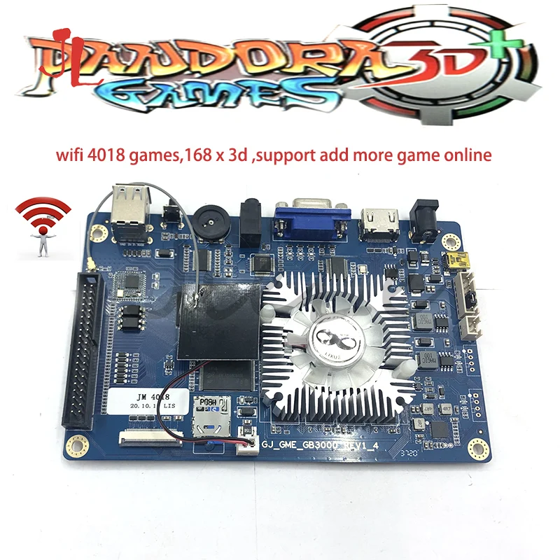 

New Pandora 3D Games Box WIFI Version 8000 in 1 Arcade PCB Motherboard 300*3D Add Save Search Game Function for Retro Console