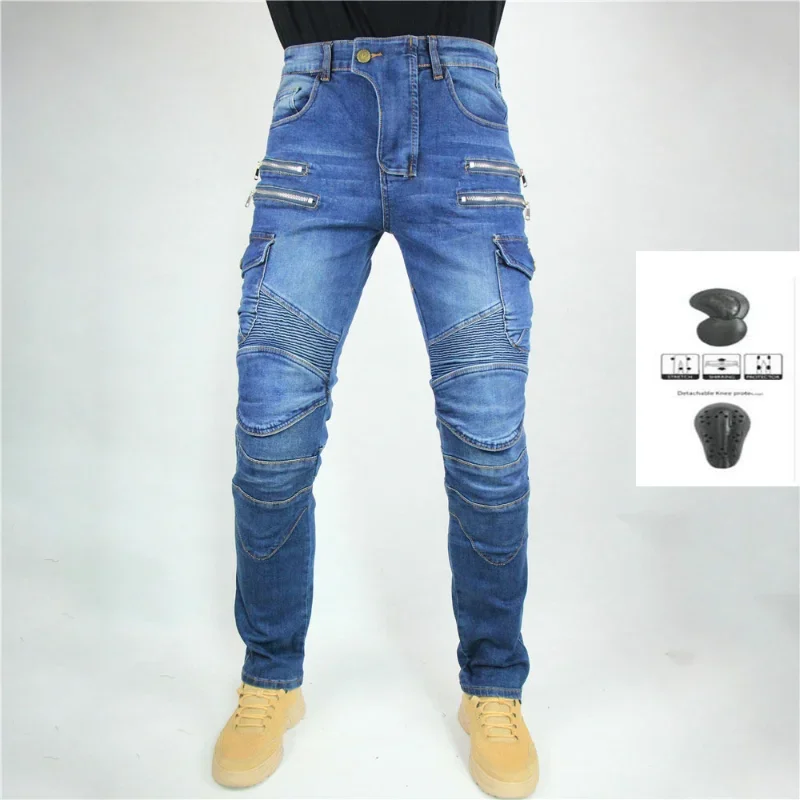 

New Motorcycle Pants Moto Men's Motocross Casual Riding Motorbike Touring Motocycle Street Jeans Trousers Protective Gear
