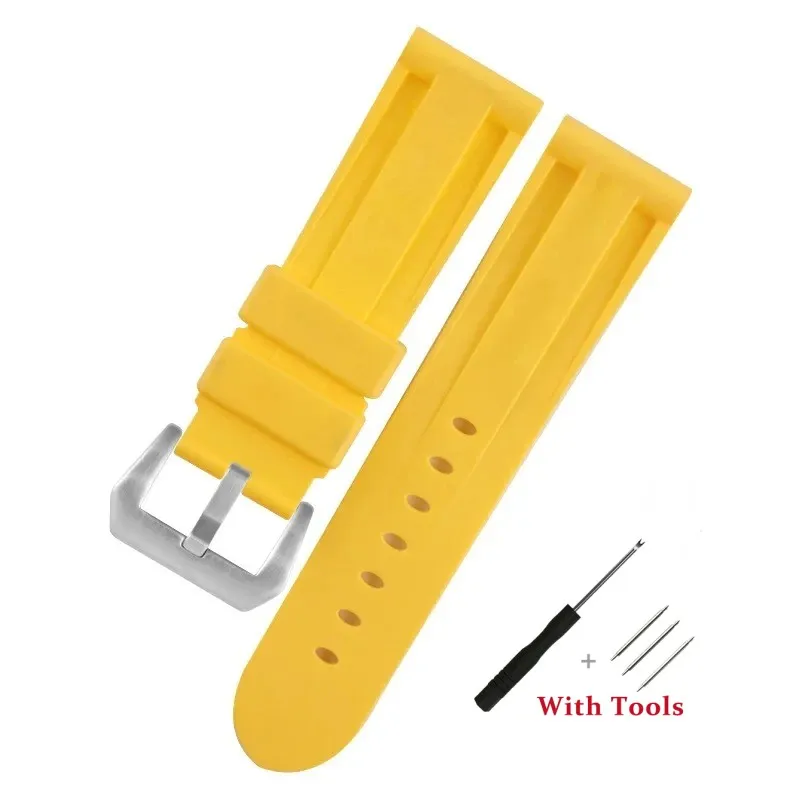 Silicone Waterproof Watch Strap with Stainless Steel Buckle