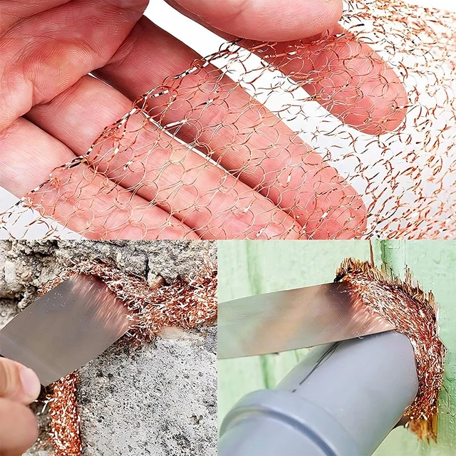 Rézháló -Meztelen Csig És Csigariasztó 900 X 10 Cm Rézhuzal Rágcsáló Háló Tekercs Egér Patkány Igazolásos Kártevőirtó Töltés Szövet Barkácsolás Diy - Image 5