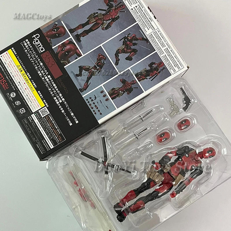 16cm X-Men Figma 353 Deadpool Anime Action Figure Model Toys