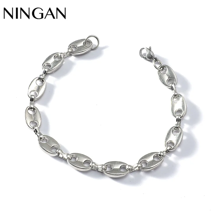 

NINGAN Original New Fashion Bracelet for Women Men Silver Tone Adjustable Size Bracelet Gift for Friend