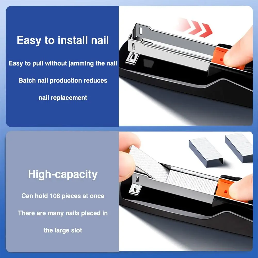 24/6 Staples Stapler Color Mini Portable Long Stapler Effortless Labor-saving Stapling Machine Office School push stapler mini stapler set hand stapler