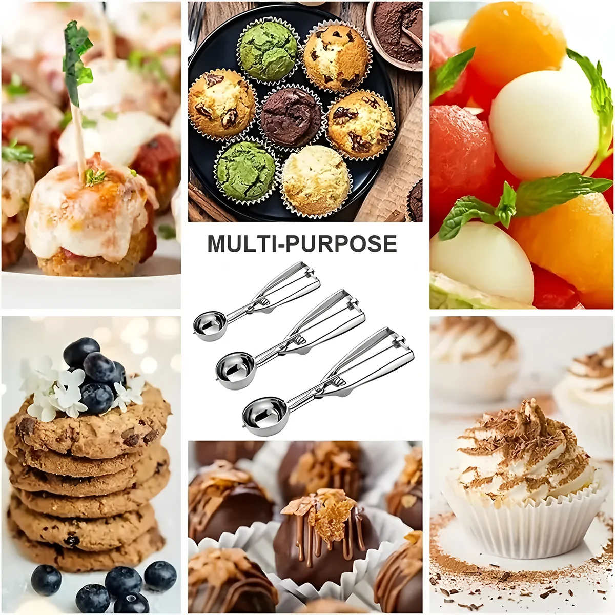 Stainless steel ice cream scoop trigger release Creative practical multifunctional