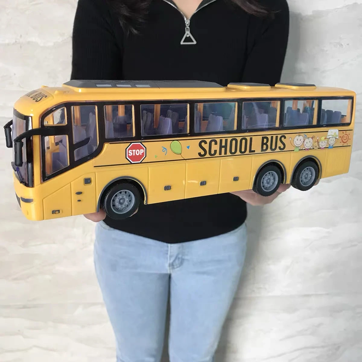 1/30 Rc Bus Electric Remote Control Car With Light Tour Bus School City