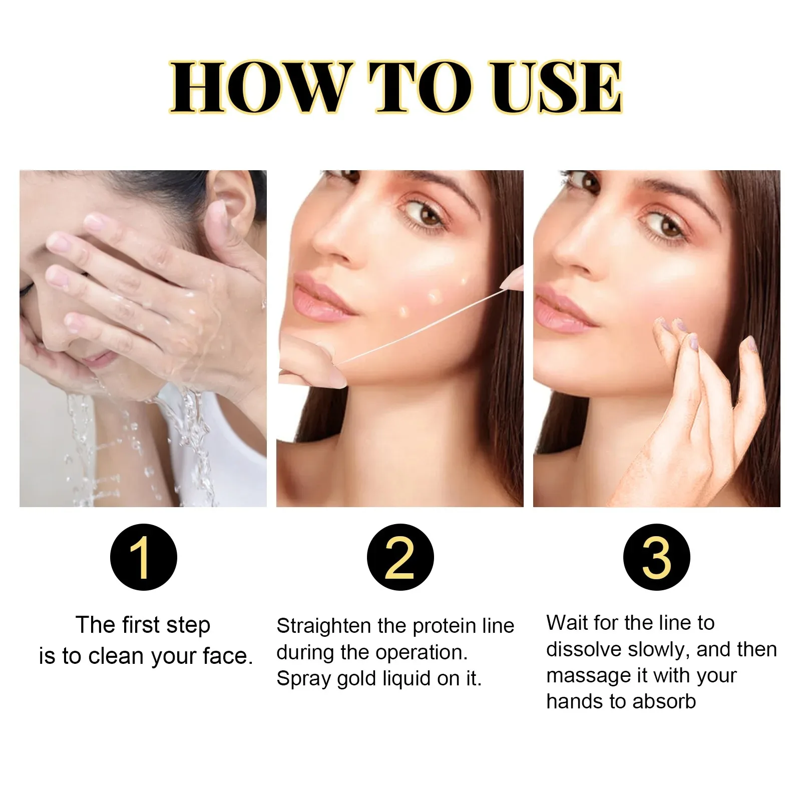 EELHOE Protein Line Can Lift Facial Skin Moisturize Repair Dry Make Look Younger Reduce Wrinkles Facial Essence Protein Line 5