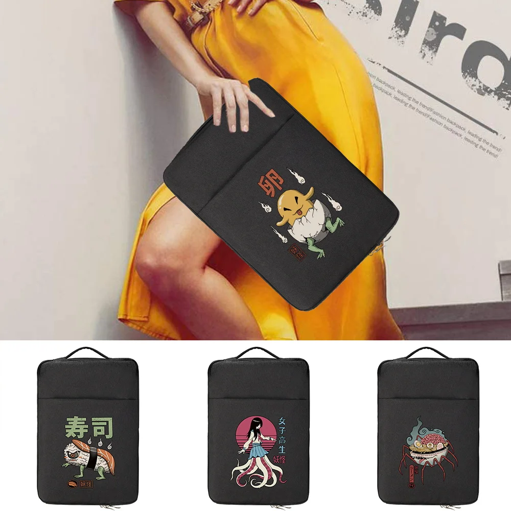 Laptop Bag For Apple Macbook Air 13 Dell Huawei Acer Waterproof Zipper Case For 11 12 13 14 15 Inch Cute Pattern Laptop Handbag
