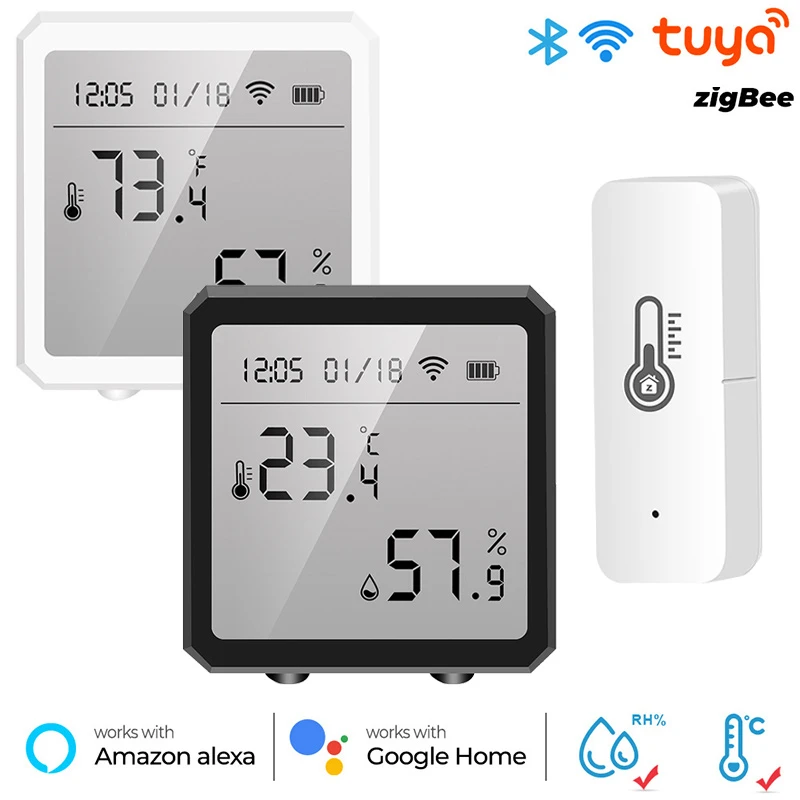 Tuya WiFi+Bluetooth Dual mode Temperature Humidity Sensor Indoor ZigBee
