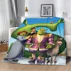 Funny Cartoon Shrek Printed Blanket Picnic Blankets Warm Blanket Soft and Comfortable Blanket Home Travel Birthday Gift 6