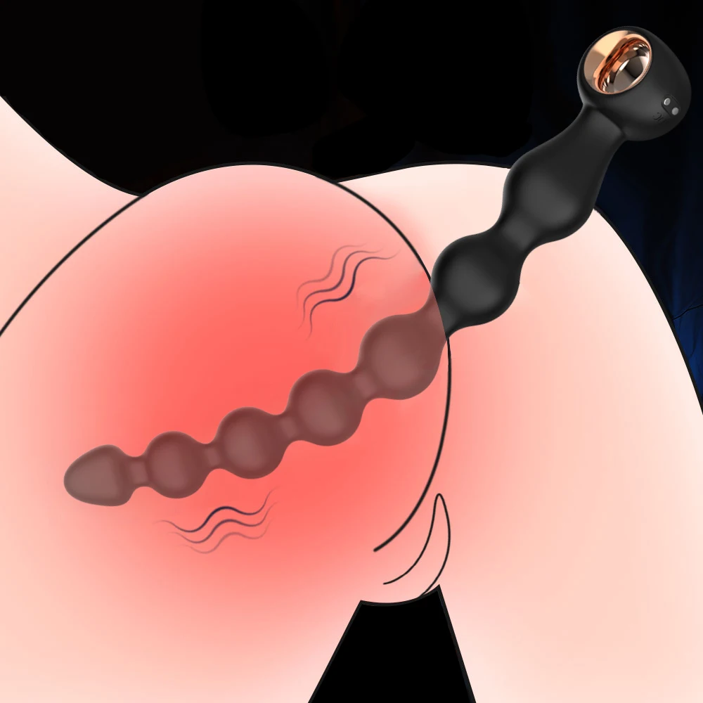Anal Bead Vibrator Vagina Klitoris Stimulator Vibrierende Butt Plugs Männliche Prostata Massage Masturbator Erwachsene Sex Spielzeug Für Frauen 1