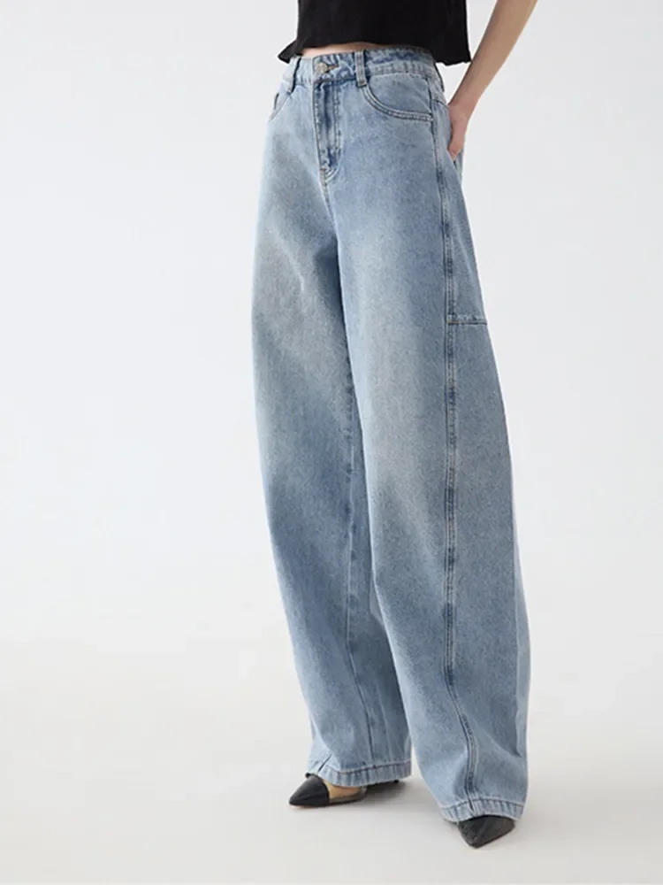 

Wide Leg Jeans for Women 2024 New Spring Cotton High Waisted Comfortable Loose Casual Straight Denim Long Pants