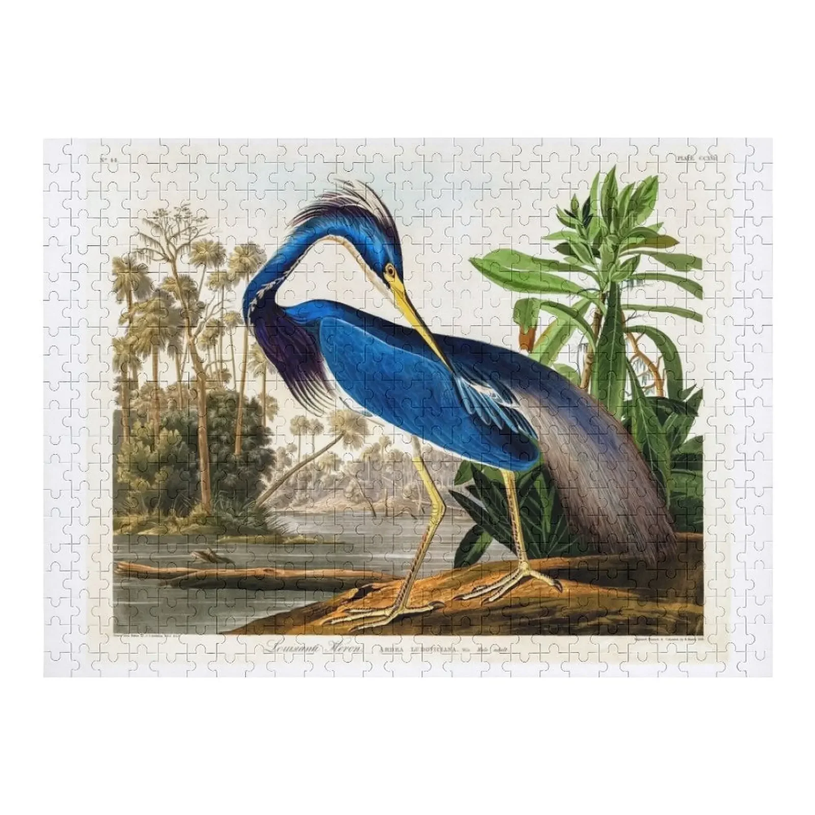 Louisiana Heron, vintage illustration Louisiana Heron by James Audubon Jigsaw Puzzle Personalised Jigsaw Christmas Gifts Puzzle