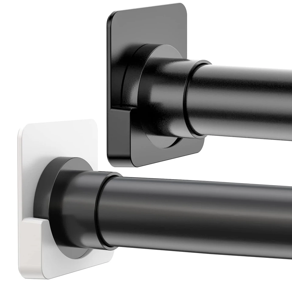 Mxxipp 6 Supporti Autoadesivi Per Asta Doccia – Trasparenti E Invisibili, Senza Fori. Perfetti Per Bagno, Cucina E Armadio! - 3