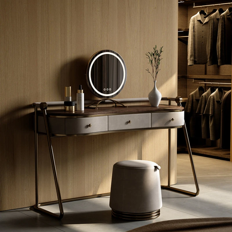 

Light Luxury Designer Dresser Makeup Table Bedroom Solid Wood North America Black Walnut Bedroom Minimalist Furniture