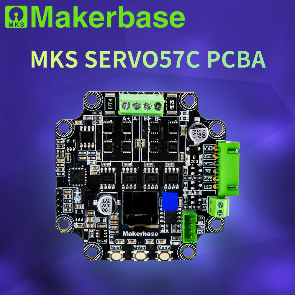 Makerbase Mks Servo57c Pcba Nema23 Circuito Fechado Driver de Motor de Passo Cnc Impressora 3d para Gen_l Foc Tranquila e Eficiente Rs485