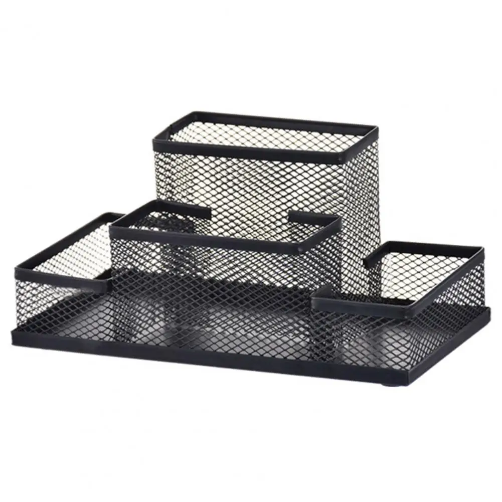 Office Desk Organizer Capacity Wire Mesh Pencil Holder Makeup Brush Organizer for Office Stable Non-slip Design Desktop makeup organizer pen holder desk organizer pen and brush holder