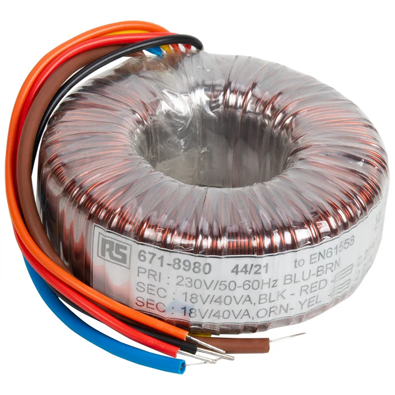 New Original Imported Rs Pro 80W Toroidal Transformer 2 X 18V Fever Audio Ring Cow 80Va