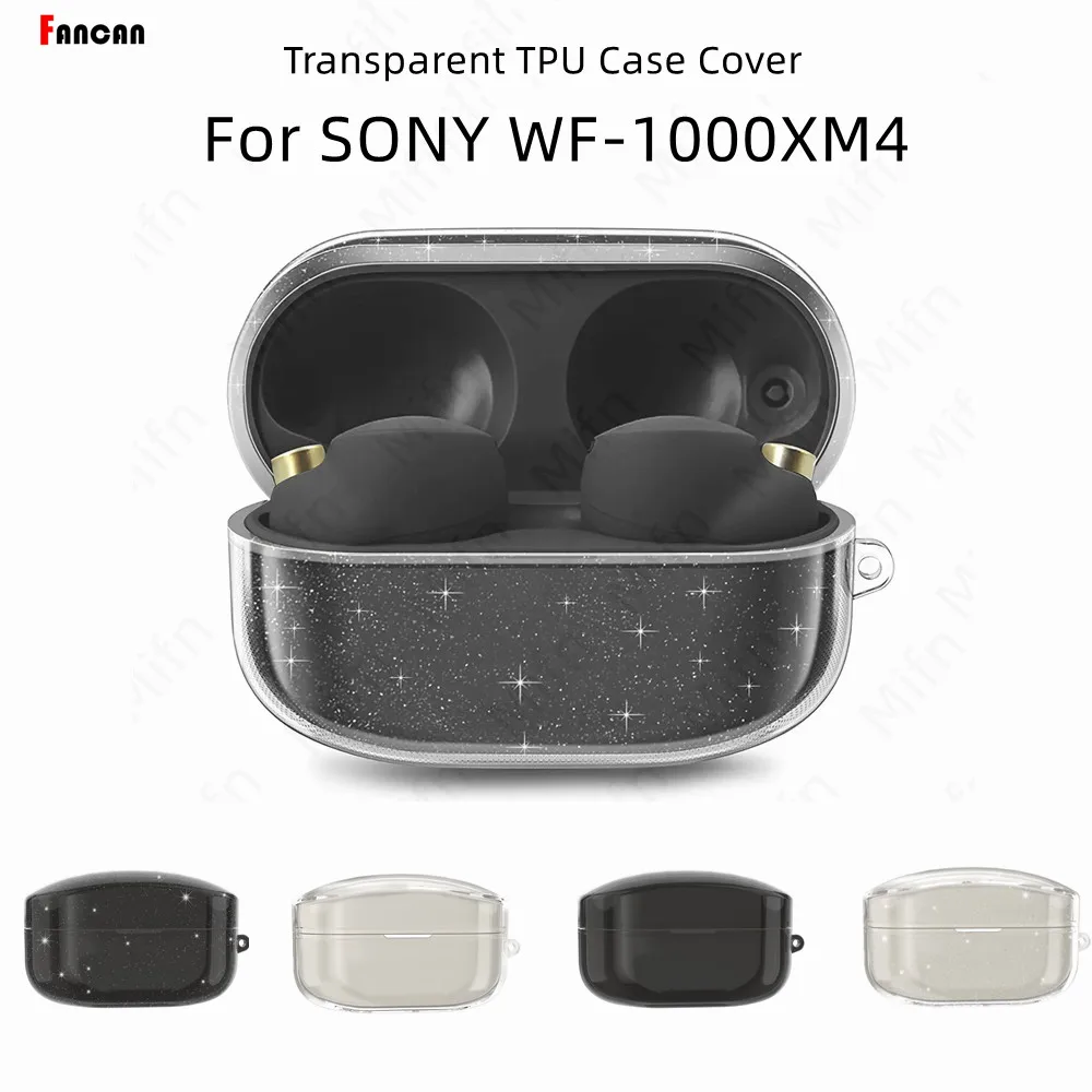 Custodia Morbida In Tpu Trasparente Per Custodia Impermeabile Sony Wf-1000Xm4 Antiurto Con Portachiavi Per Custodia Per Auricolari Sony Wf-1000Xm4