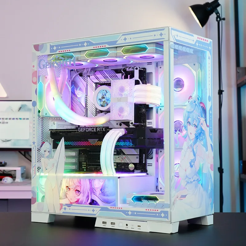 Coolmoon-água de Resfriamento Raditor Tubo Computer Case Decor Argb Vest Cpu Liquid Cooler Aura Sync Luva Luminosa Tubo de Mangueira 5v 3pin - Imagem 6