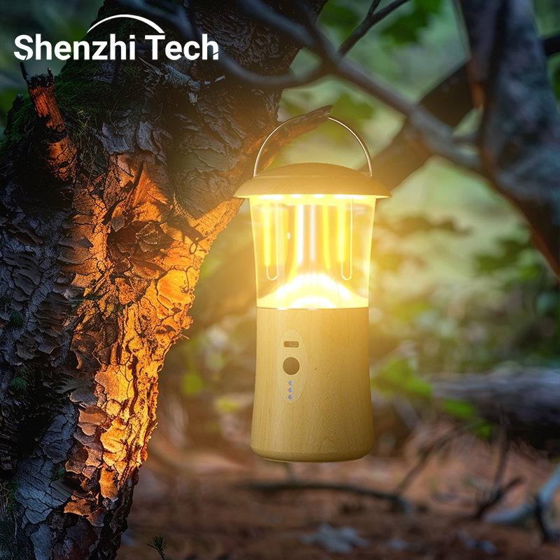 LED Outdoor Lamp Rechargeable Camping Lantern Tricolor Dimming Multi 360Â° Strong Lighting for Party Tent Chandelier Hiking