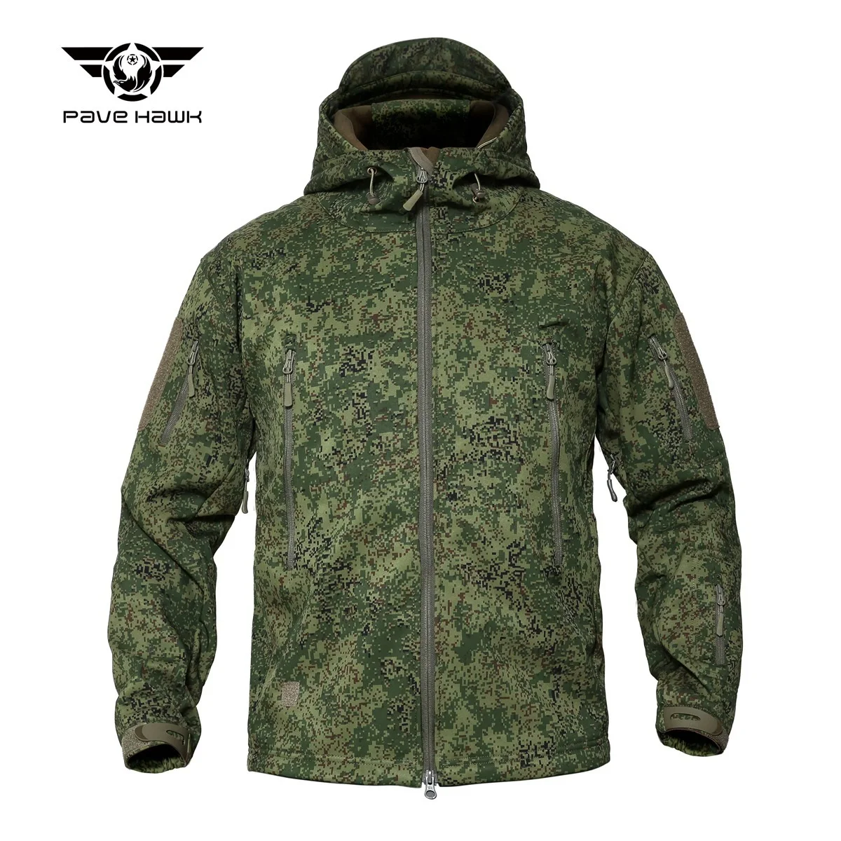 Men's Military Tactical Jacket Soft Shell Jacket Cold Protection Warm Waterproof Hooded Jacket Camouflage Fleece Hunting Suit sports jacket Jackets