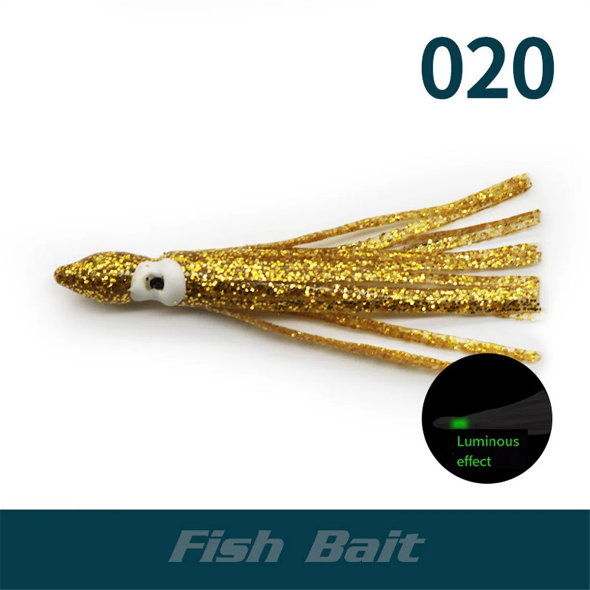BAAU Luminous Octopus Soft Bait PVC Octopus Bait Multi-Color Fake Fish Sea Fishing Boat Fishing Lure 020
